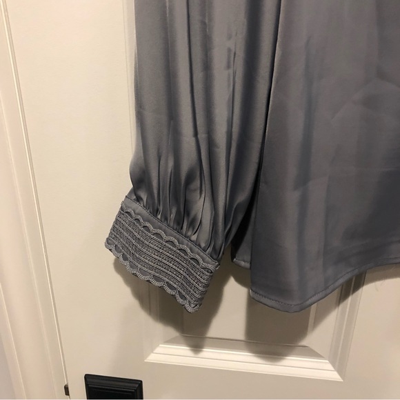 Chicwish Grey Satin Top and Skirt Set - Picture 10 of 16